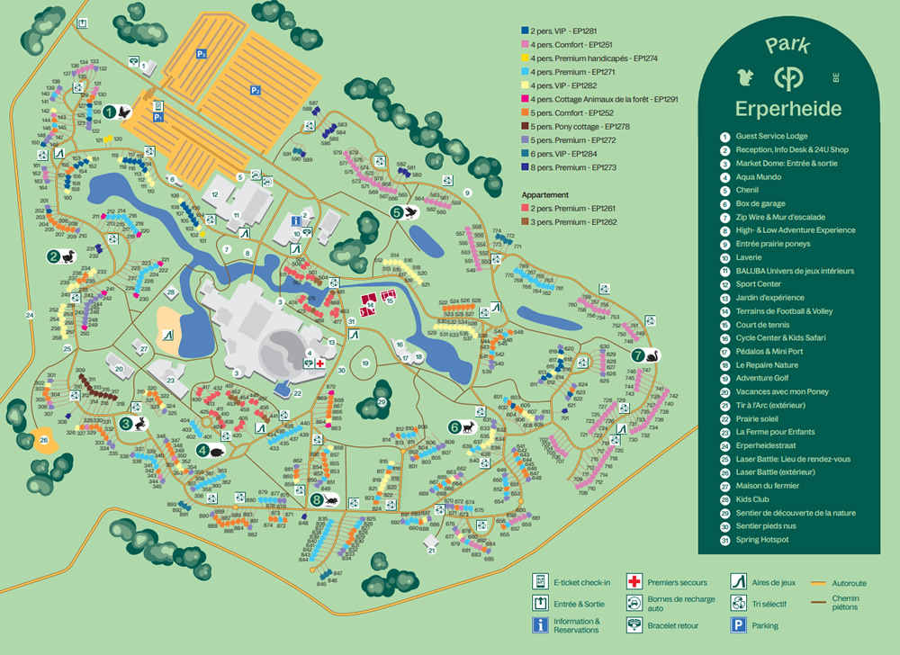 Plan de Center Parcs Erperheide