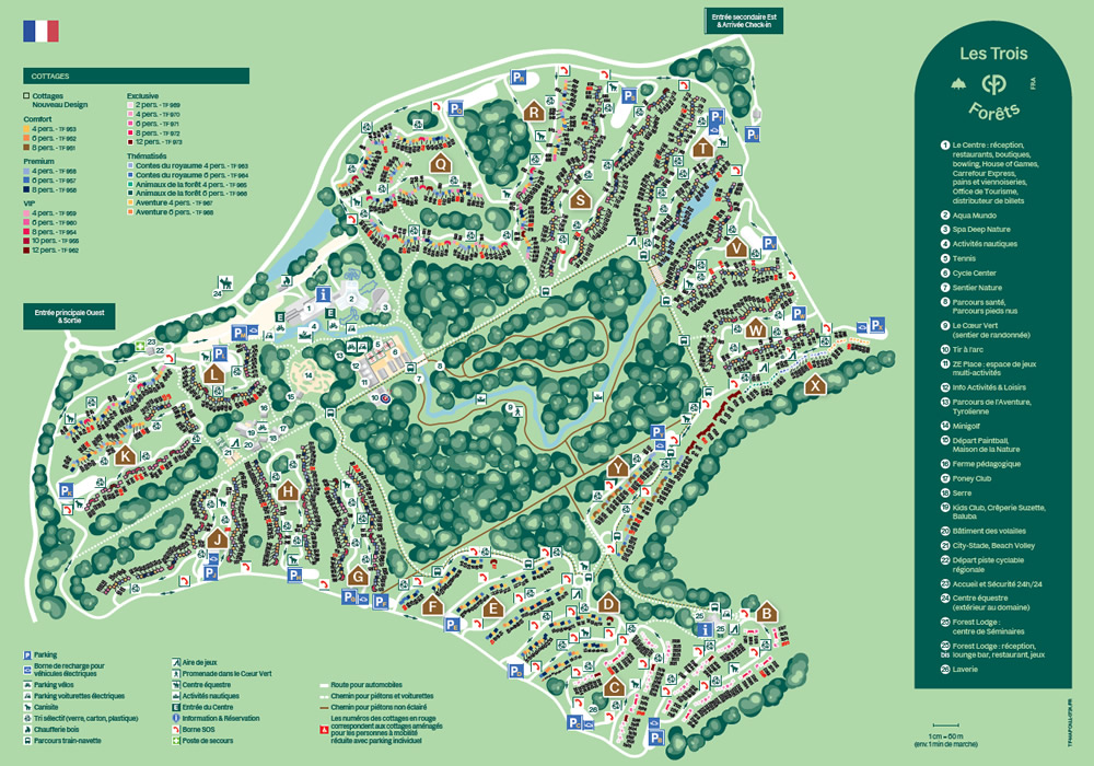 Plan de Center Parcs Les Trois Forêts