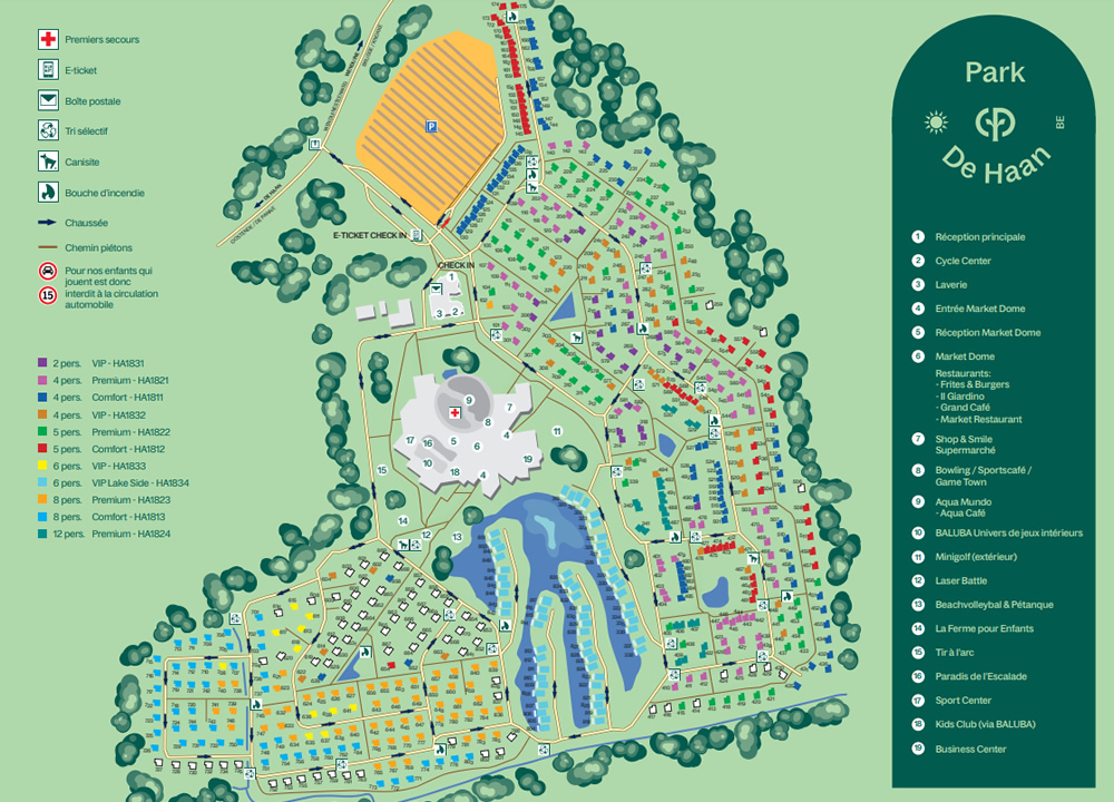 Plan de Center Parcs De Haan