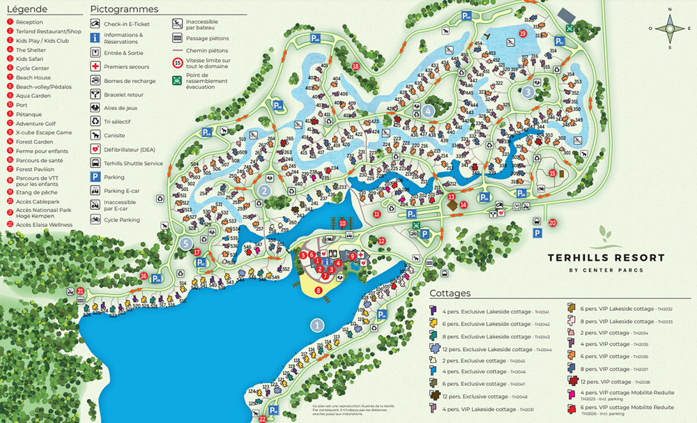 Plan de Terhills Resort by Center Parcs