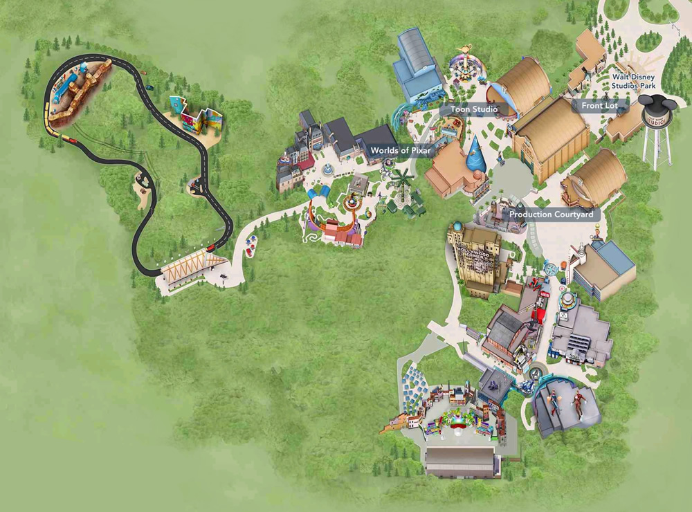 Plan des Walt Disney Studios